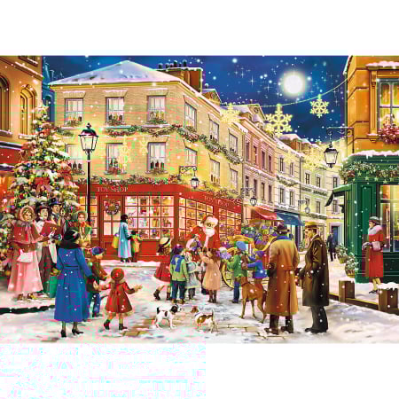 PUZZLE TREFL DIN LEMN 1000 PIESE STRADA PREGATITA DE CRACIUN [1]