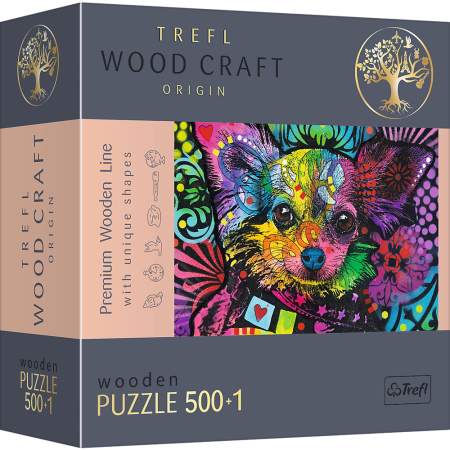 Puzzle - PUZZLE TREFL DIN LEMN 500+1 PIESE CATELUSII DRAGALASI