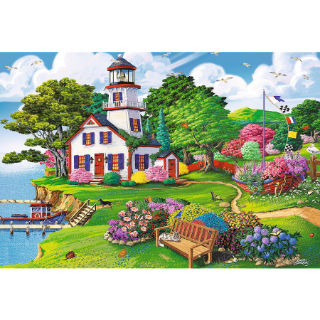 PUZZLE TREFL DIN LEMN 500+1 PIESE PORTUL IN TIMPUL VERII [1]
