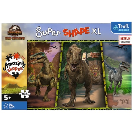 PUZZLE TREFL PRIMO SUPER SHAPE XXL 104 JURASSIC WORLD [2]