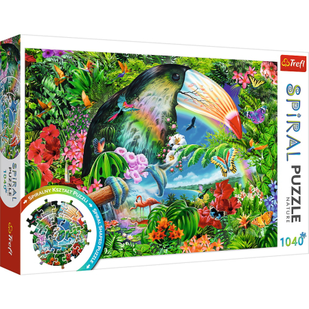 Puzzle - PUZZLE TREFL SPIRAL 1040 PIESE ANIMALE TROPICALE