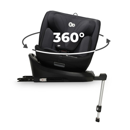 SCAUN AUTO I-SIZE, 40-150 CM, KINDERKRAFT I-360, BLACK [7]