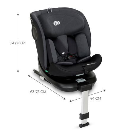 SCAUN AUTO I-SIZE, 40-150 CM, KINDERKRAFT I-360, BLACK [8]