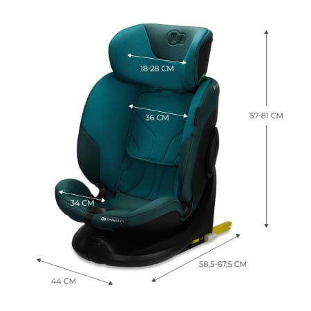 SCAUN AUTO KINDERKRAFT I-FIX, I-SIZE 40-150 CM, HARBOR BLUE [1]