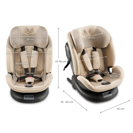 SCAUN AUTO KINDERKRAFT XPEDITION 3 I-SIZE 40-150 CM, BEIGE [8]