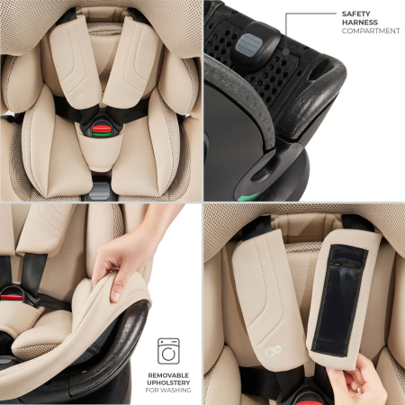 SCAUN AUTO KINDERKRAFT XPEDITION 3 I-SIZE 40-150 CM, BEIGE [1]