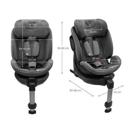 SCAUN AUTO KINDERKRAFT XRIDER 2 I-SIZE 40-150 CM GREY [12]