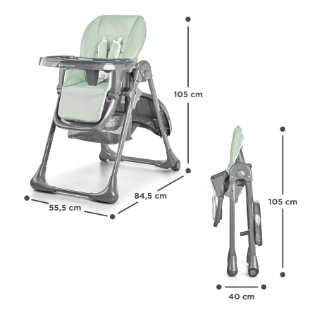 SCAUN DE MASA KINDERKRAFT TASTEE, PLIABIL, OLIVE [5]