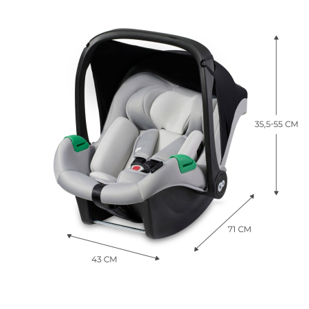 SCOICA AUTO I-SIZE, 40-75 CM, KINDERKRAFT MINK PRO, GREY [2]