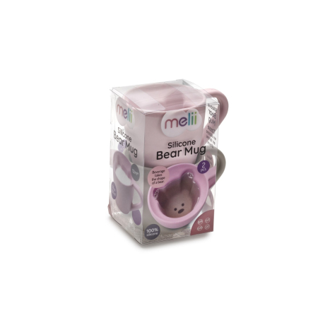 Accesorii hrănire bebe - SET 2 CANI COPII DESIGN INTERIOR URS, MELII, ROZ&MOV