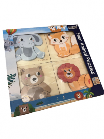 Set 4 puzzle din lemn Animalute [2]