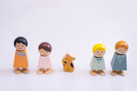 Set de papusi din lemn FAMILIA MEA [2]