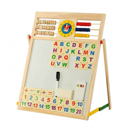 Tabla din lemn magnetica cu ceas si numaratoare si cu doua suprafete [1]