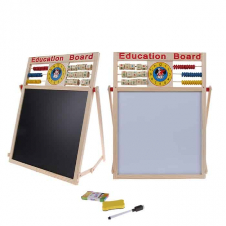 Tabla din lemn magnetica cu ceas si numaratoare si cu doua suprafete [2]