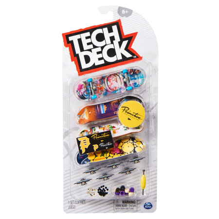 Mașinuțe, Motociclete, Elicoptere, Avioane - TECH DECK PACHET 4 PIESE FINGERBOARD PRIMITIVE 9.6CM