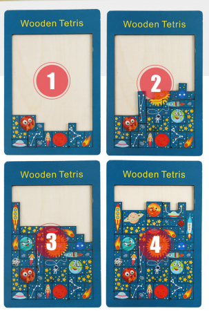 Tetris din lemn - Planete [2]
