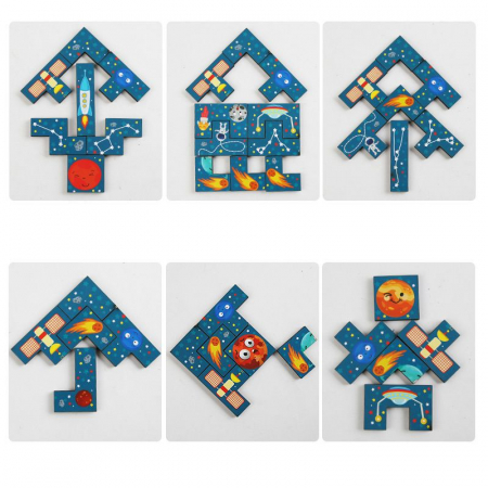 Tetris din lemn - Planete [3]