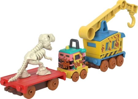 THOMAS LOCOMOTIVA CU VAGON PUSH ALONG DINO [3]