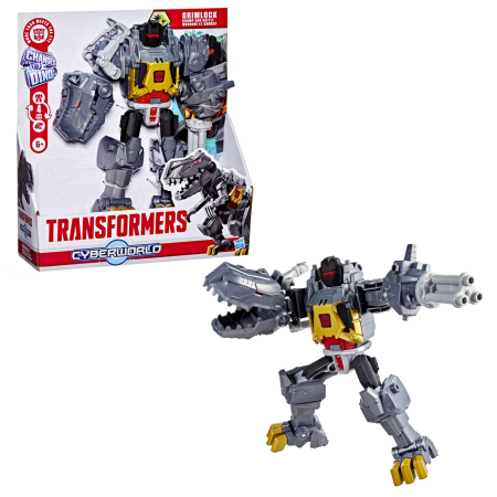 TRANSFORMERS CYBERWORLD ROBOT GRIMLOCK TRANSFORMABIL IN DINOZAUR [8]