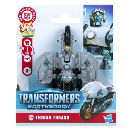 Figurine cu eroi si personaje - TRANSFORMERS EARTHSPARK FIGURINA TERRAN THRASH 1 STEP SMASH TO CHANGE