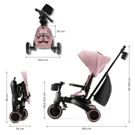 TRICICLETA KINDERKRAFT JAZZ 2, PINK [7]
