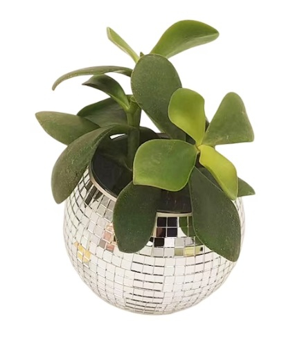Ghiveci decorativ din sticlă mozaic 15x12 cm – suport elegant pentru flori și plante [2]