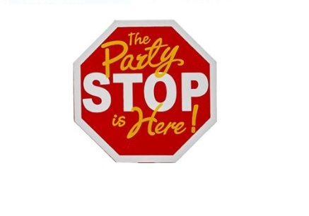 Indicator decorativ pentru petreceri Stop the Party is Here 32.5cm [3]