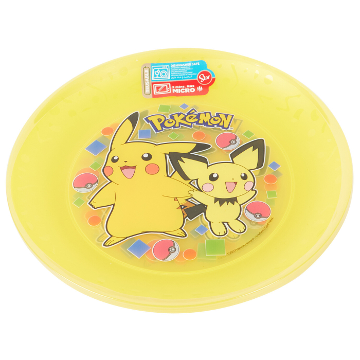 Set 4 farfurii plastic reutilizabile Pokemon pentru copii – farfurii rezistente, ușor de curățat [2]