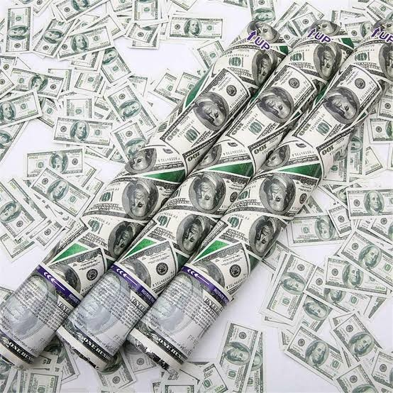 Tun de confetii cu dolari [5]