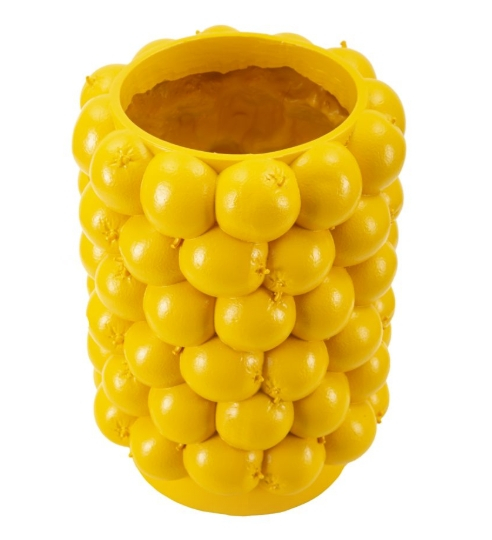 Vază Ceramică Galben Lămâie 25 x 15 cm – Vază Decorativă pentru Flori Naturale și Artificiale [2]