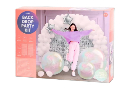 Articole pentru Petrecere  & Decoratiuni Party - Arc de Baloane Holografic 107 Piese – Kit Ghirlandă Baloane Holo Graphic pentru Petreceri și Evenimente