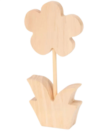 Decorațiuni & Casă - Floare din Lemn Hobby 15 x 8 cm – Decor DIY