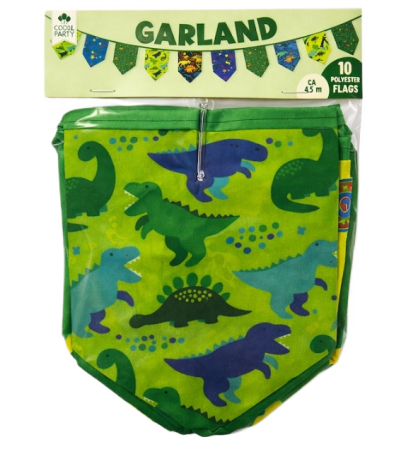 Articole pentru Petrecere  & Decoratiuni Party - Ghirlandă decorativă cu dinozauri 4,5 metri – Decor magic pentru petreceri copii