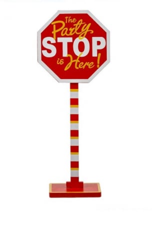 Cadouri - Indicator decorativ pentru petreceri Stop the Party is Here 32.5cm