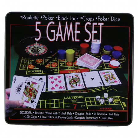 Cadouri - Joc 5 in 1 Casino Game Set
