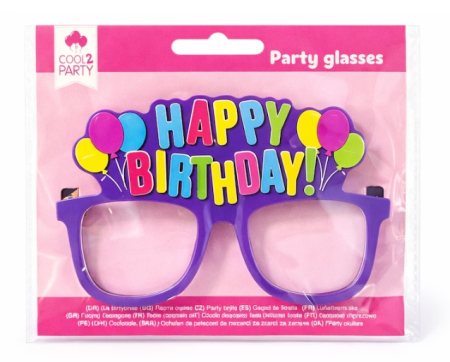 Articole pentru Petrecere  & Decoratiuni Party - Ochelari Happy Birthday pentru petreceri – accesorii haioase aniversare