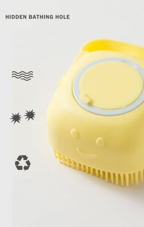 Produse pentru animale de companie - Perie pentru spălat animalul de companie, cu dozator de șampon