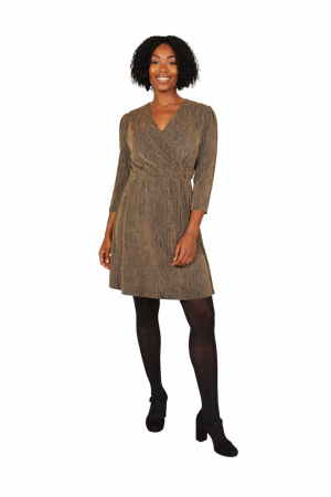 Modă & Accesorii - Rochie aurie de petrecere pentru dame – Party Collection, elegantă