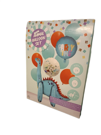 Articole pentru Petrecere  & Decoratiuni Party - Set 10 Baloane Petrecere Copii cu Dinozaur– Baloane Colorate pentru Aniversări și Evenimente