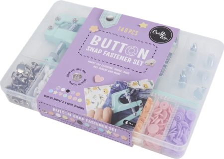 Hobby & DIY - Set 140 Capse Metalice pentru Haine și Accesorii – Kit Fixare pentru Genti, Huse și Proiecte DIY