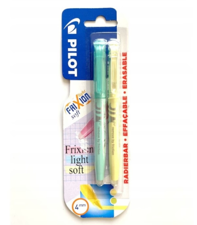 Birotică - Set 2 Markere Pilot Frixion Soft, 4 mm – Markere Ștergibile cu Cerneală