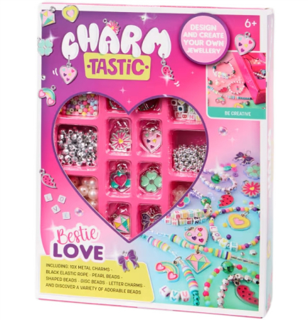 Hobby & DIY - Set bijuterii cu talismane pentru copii – Kit creativ brățări și coliere DIY