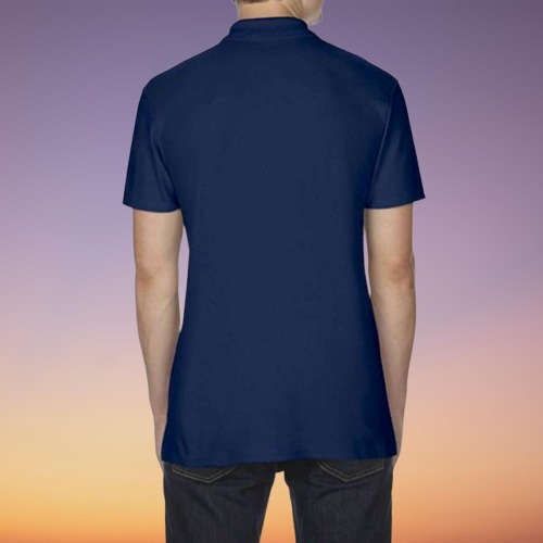 Tricou polo din pique dublu pentru barbati - Softstyle - Navy [2]