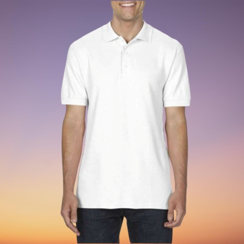 Tricou polo din pique dublu și bumbac premium pentru bărbați [1]