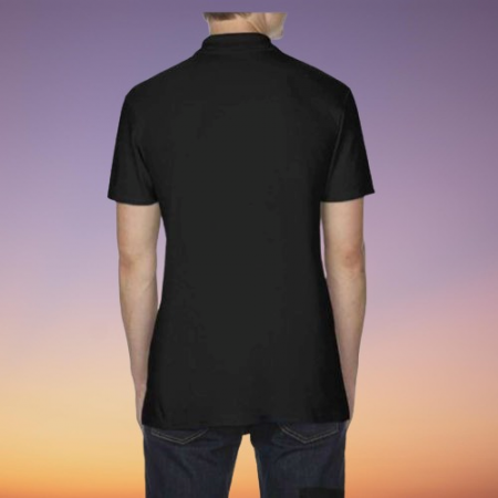 Tricou polo din pique dublu pentru barbati - Softstyle - Black [1]
