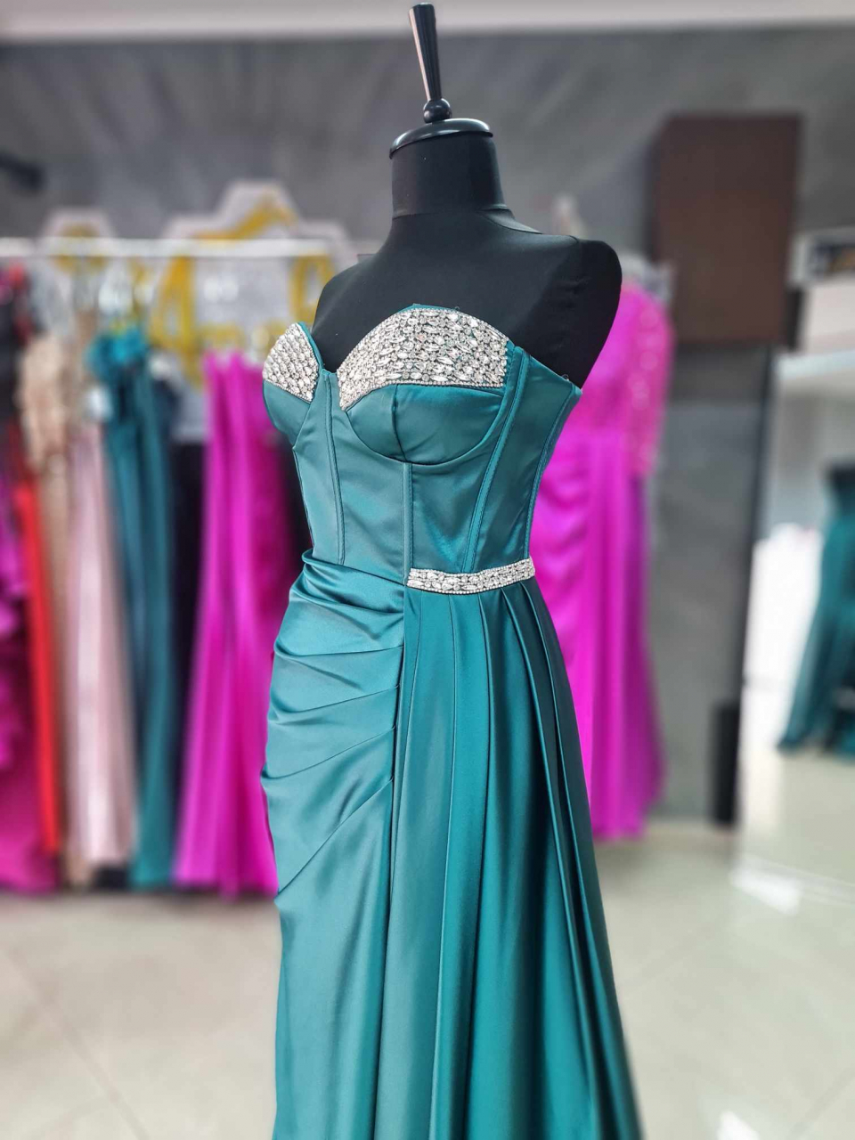 Rochie Eleganta Sirena - Emerald Green [4]