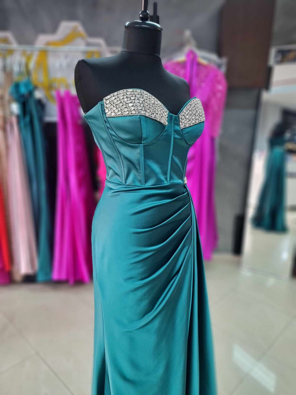 Rochie Eleganta Sirena - Emerald Green [6]