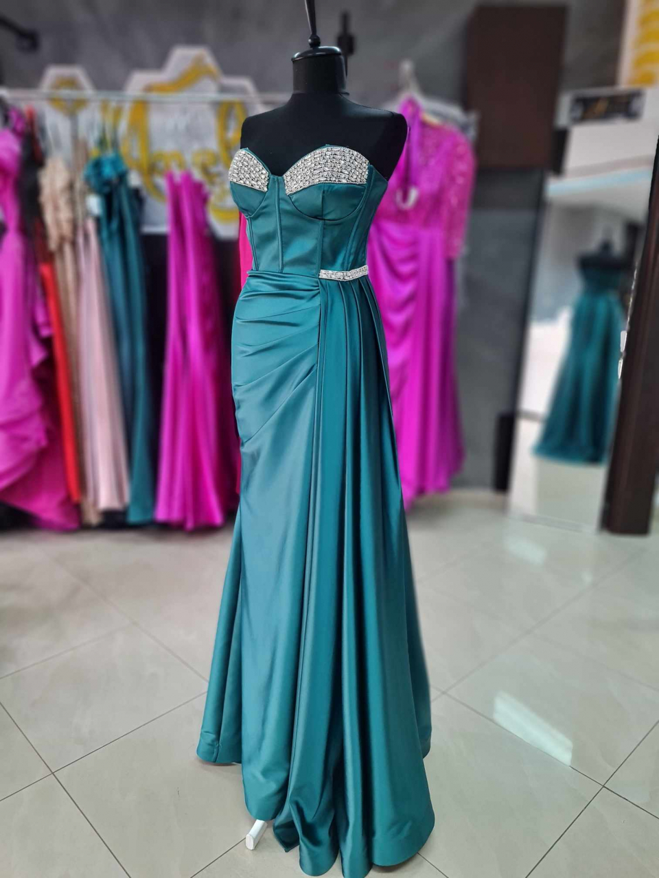 Rochie Eleganta Sirena - Emerald Green [3]