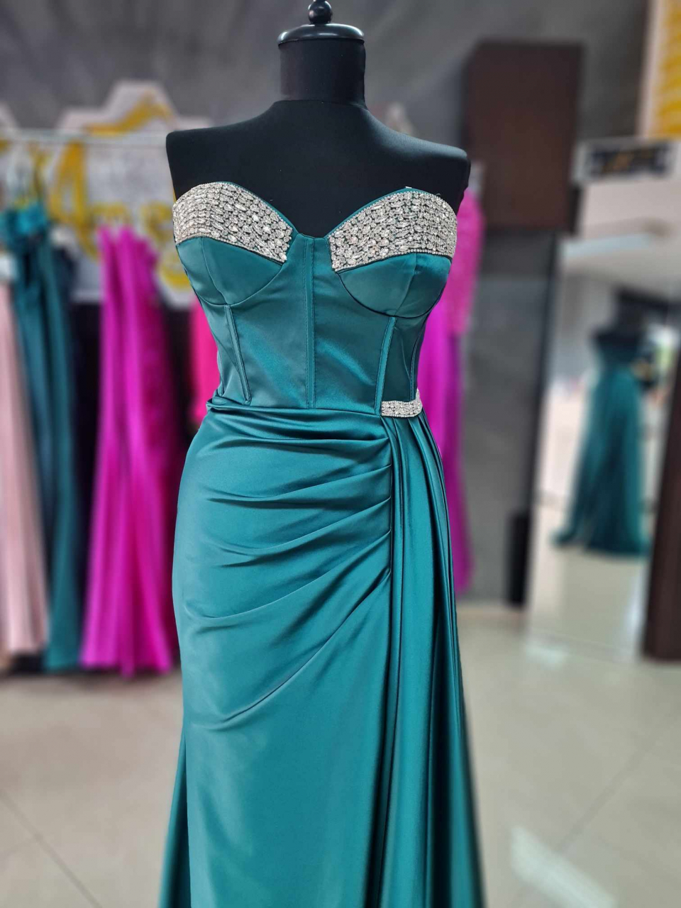 Rochie Eleganta Sirena - Emerald Green [2]