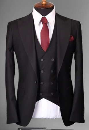 Barbati - Costum 3 Piese - Negru